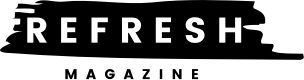 White text 'REFRESH' on a black background.