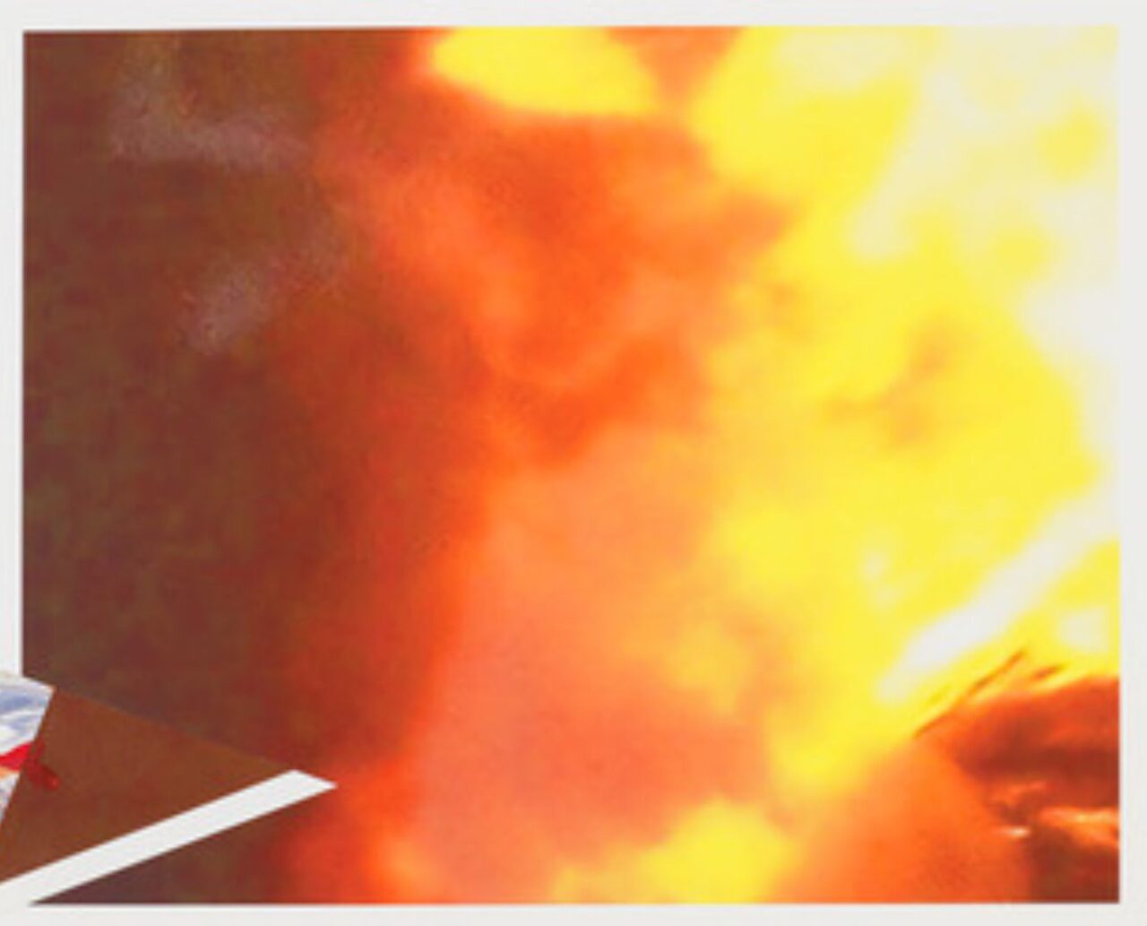 A large explosion with intense flames and smoke.